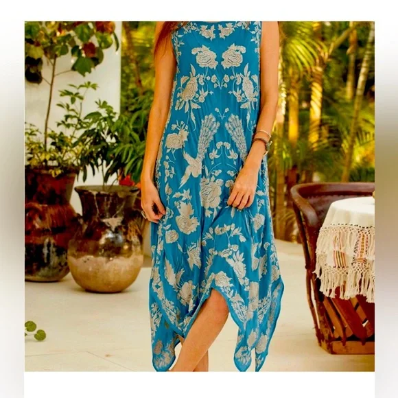 Tolani Trianta Embroidered Dress Size Large - Picture 3 of 9